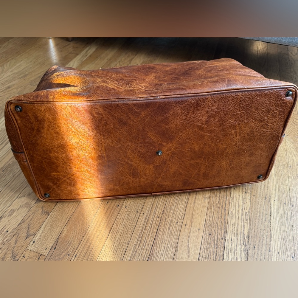 Moore & Giles Brown Leather Benedict Weekend Duffel - Picture 15 of 16